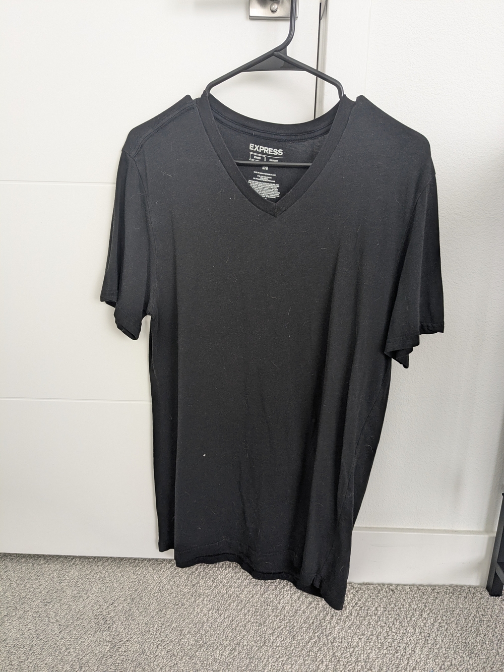 Express Black V-Neck Short Sleeve Tee